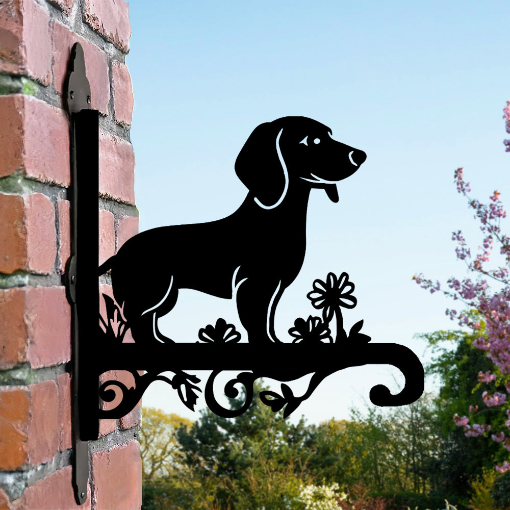 Dachshund Metall Hängender Pflanzentopfständer