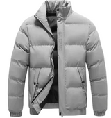 Warme Designer Winterjacke für Herren in Grau