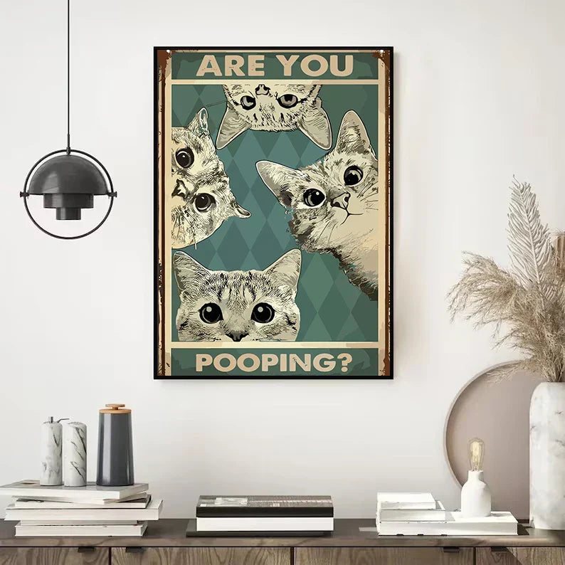 Machst du gerade? - Vintage Badezimmer Wandkunst