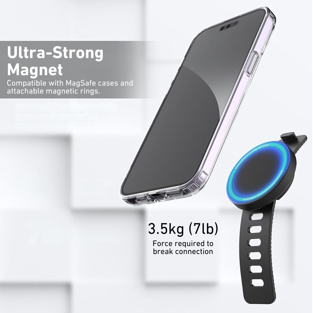 Magnetischer Telefonhalter für das Fitnessstudio, Fahrräder, Kinderwagen und magnetische Oberflächen