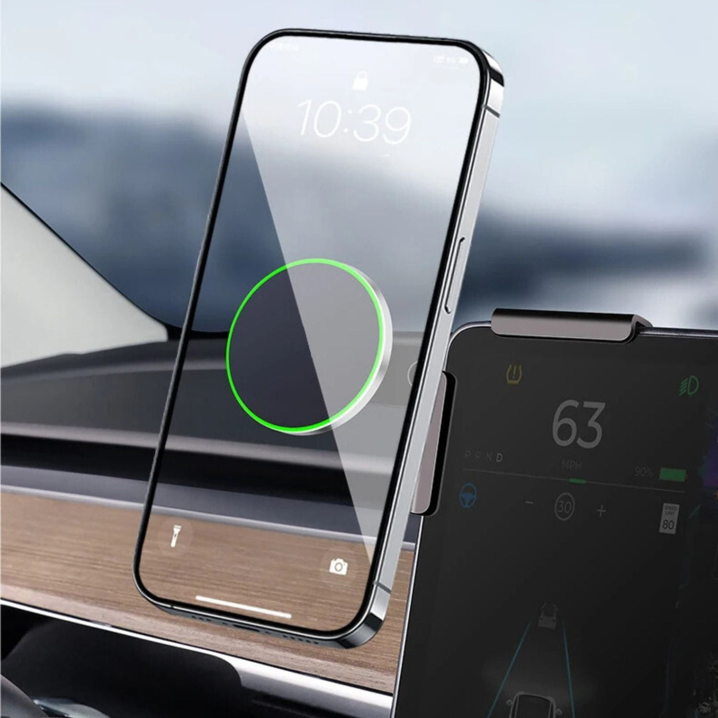 Magnetisches Auto-Ladegerät & Handyhalter für Tesla