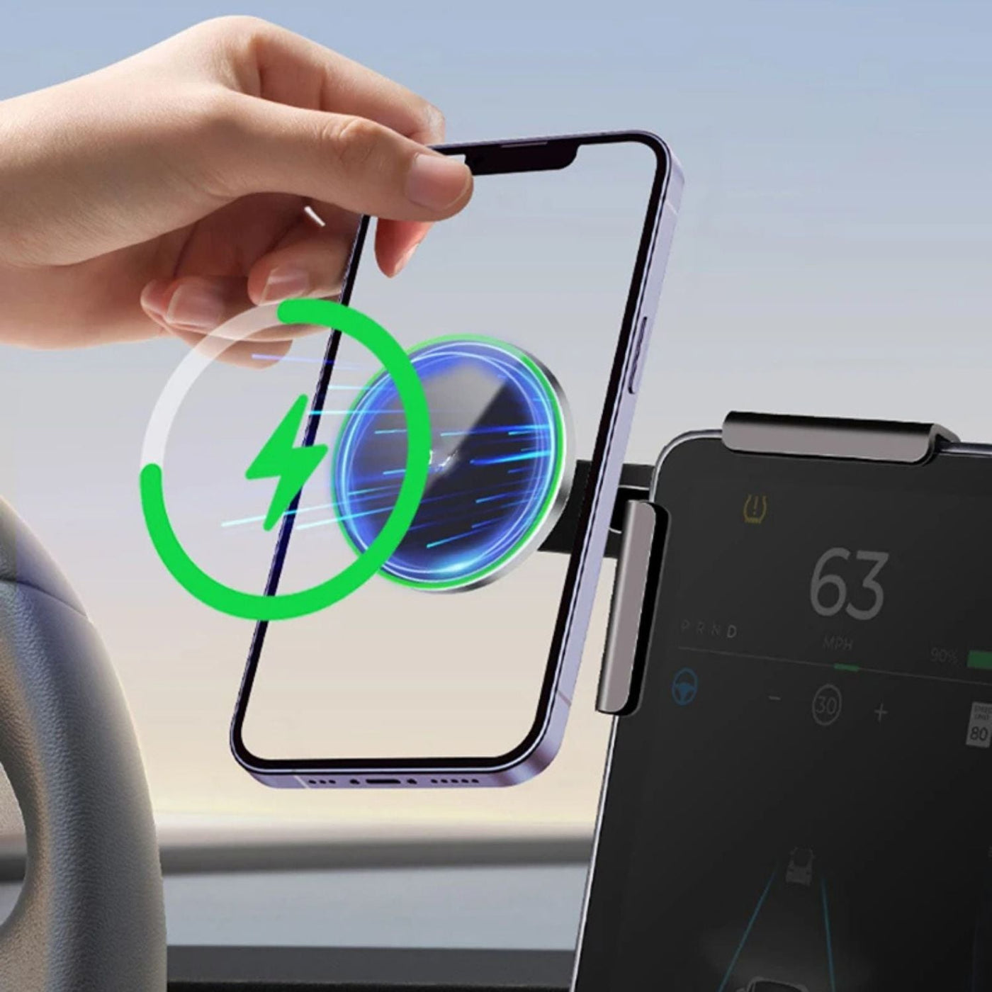 Magnetisches Auto-Ladegerät & Handyhalter für Tesla