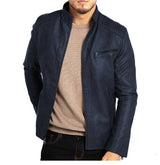 Ace - Lederjacke in Dunkelblau