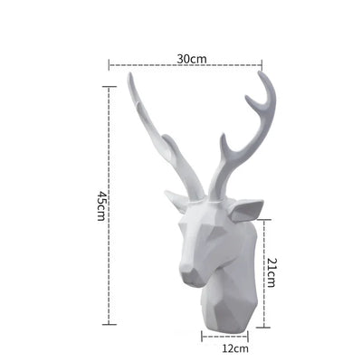 MajesticStag - 3D Hirschkopf Statue