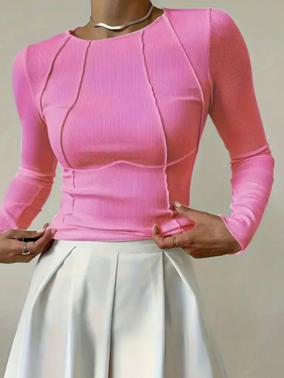 Martina | Klassisches elegantes Langarm Top