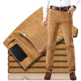 Stilvolle Ribcord Herrenhose - Kenny in Khaki