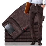 Stilvolle Ribcord Herrenhose - Kenny in Dunkelbraun
