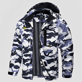 Febous - Trendige Winterjacke für Herren in Weißgrau