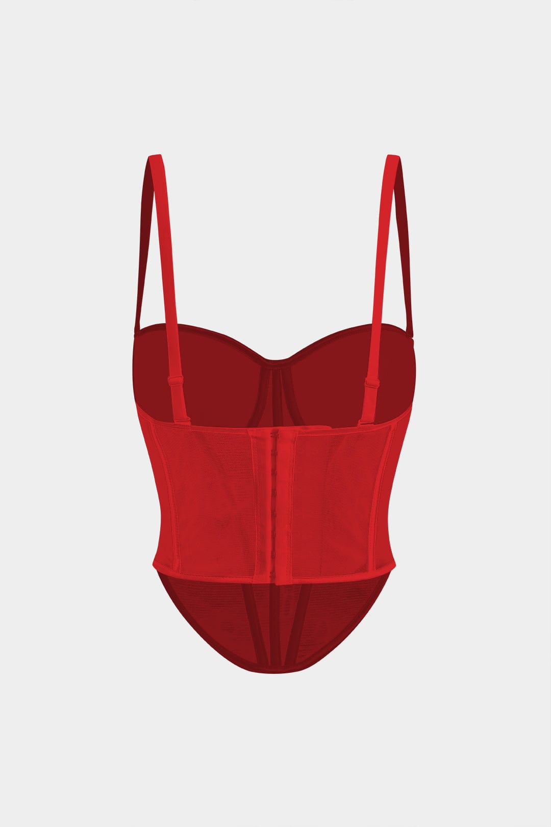 Cecilia | Elegantes Mesh-Korsett-Top mit Kontrastpaspeln