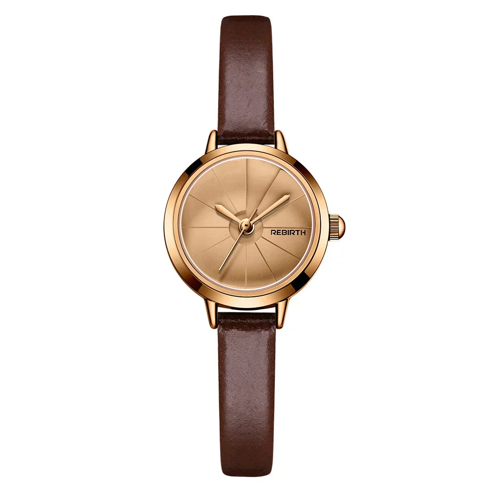 Mini Vintage Lederuhr für Frauen