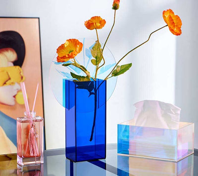 Minimalistische Bunte Acryl-Gewebebox – Stilvoller und Funktionaler Taschentuchhalter