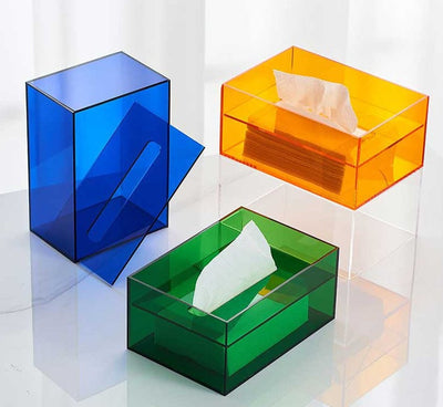 Minimalistische Bunte Acryl-Gewebebox – Stilvoller und Funktionaler Taschentuchhalter