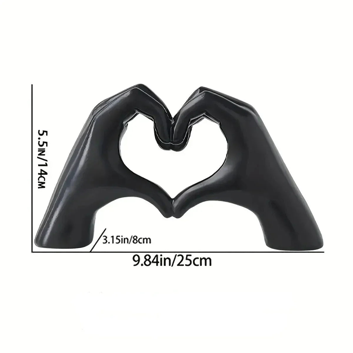 Moderne Herzgesten-Skulptur