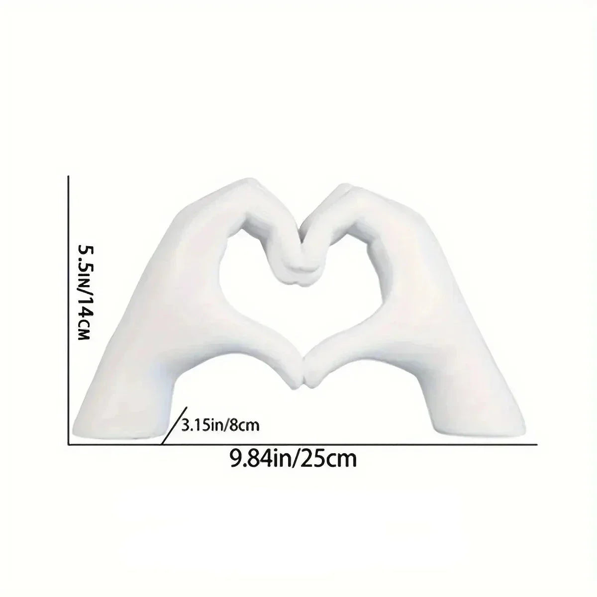 Moderne Herzgesten-Skulptur