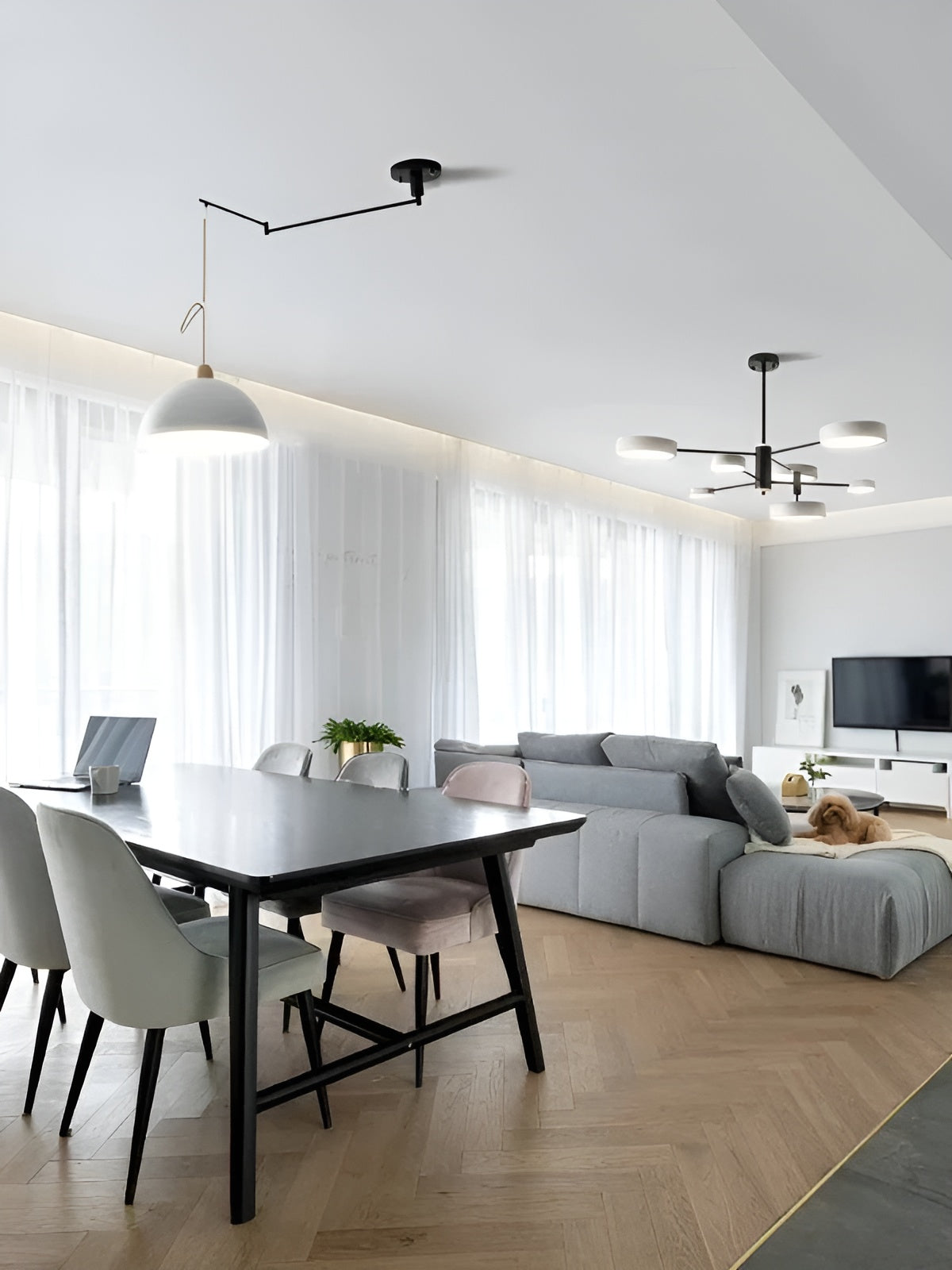 LuxeSwing Light - Nordische Verstellbare LED-Hängeleuchte mit Schwenkarm