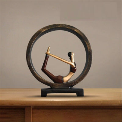 Moderne abstrakte Kunst Harz Yoga Skulpturen und Statuen