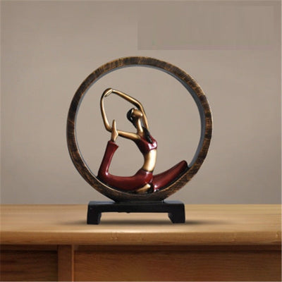 Moderne abstrakte Kunst Harz Yoga Skulpturen und Statuen