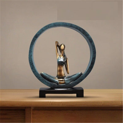 Moderne abstrakte Kunst Harz Yoga Skulpturen und Statuen