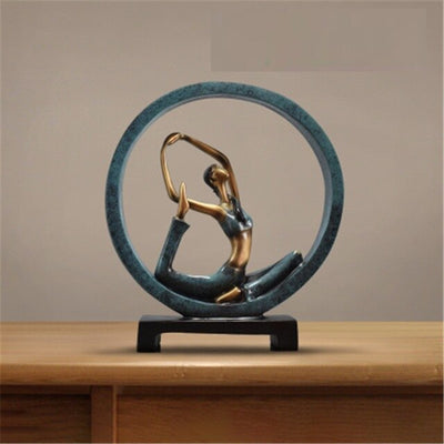 Moderne abstrakte Kunst Harz Yoga Skulpturen und Statuen