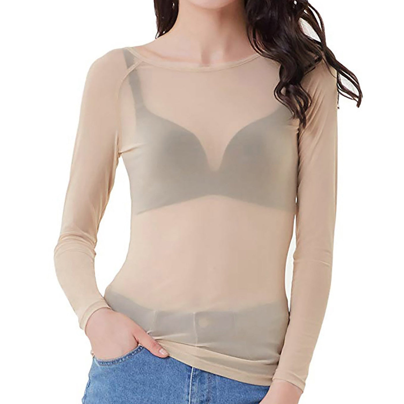 Nadine | Elegantes Mesh Ausgeh Top