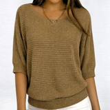 Nele | Oversize Strickpullover Weich Und Bequem in Beige