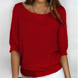 Nele | Oversize Strickpullover Weich Und Bequem in Rot
