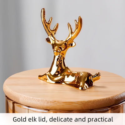 Nordische Hirschkopf-Glasbehälter Set