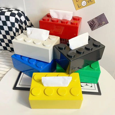 Nostalgische Lego-Block-Style Taschentuchbox
