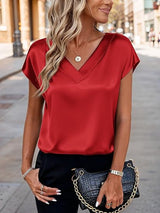 Damen Satinbluse Drune in Rot