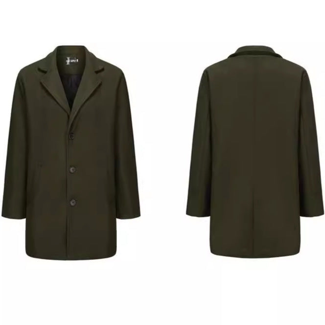 Herren eleganter Melton-Mantel Aliams