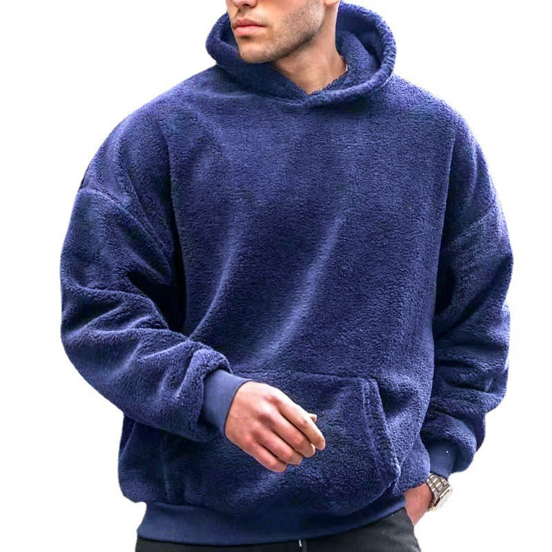 Herren Oversized Kuschelpullover mit Kapuze Aliams