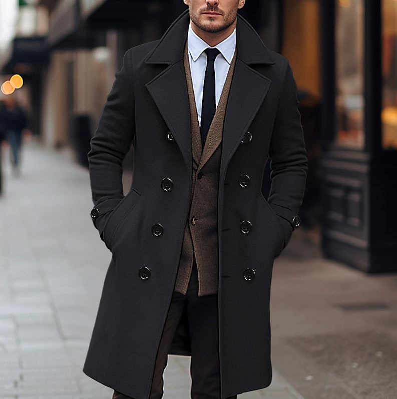 Herren doppelter Wollmantel Aliams