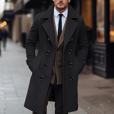 Herren doppelter Wollmantel Aliams