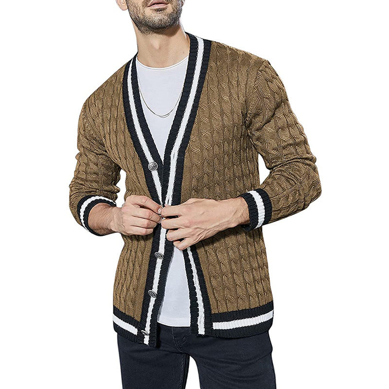 Slim Fit Stand Cardigan Pullover für Männer