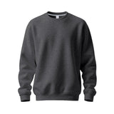 Herren nan Oversize-Rundhals-Sweatshirt aus weichem Baumwollfleece mit gerippten Bündchen Drune in Dunkelgrau