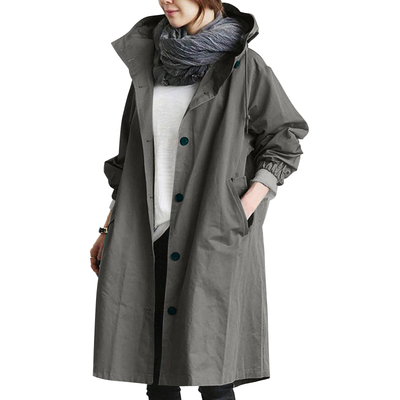 Damen Regenjacke | Mit Knopfverschluss Vorne