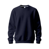 Herren nan Oversize-Rundhals-Sweatshirt aus weichem Baumwollfleece mit gerippten Bündchen Drune in Navyblau