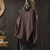 Claire | Stilvoller Strickpullover in Kaffee