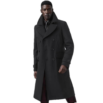 Herren eleganter Trenchcoat mit doppelter Knopfleiste Aliams