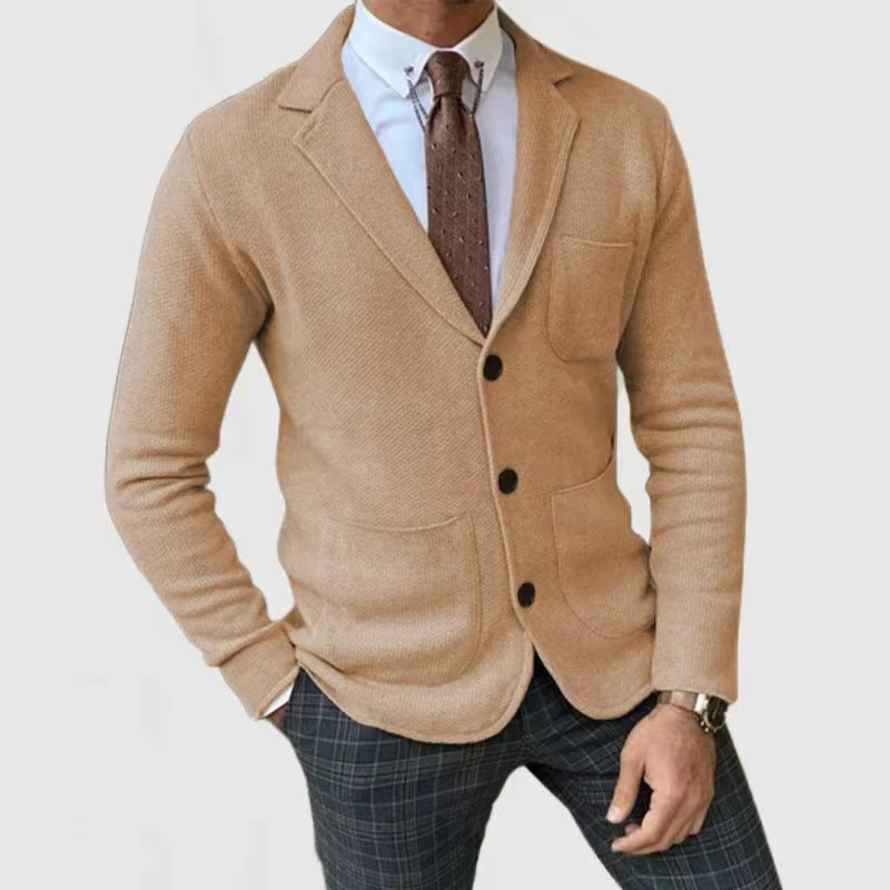 Herren Strickblazer mit modernem Schnitt und praktischen Taschen Aliams