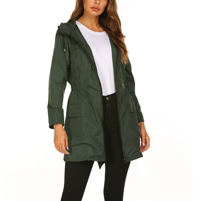 Damen Regenjacke mit Kapuze | Lang