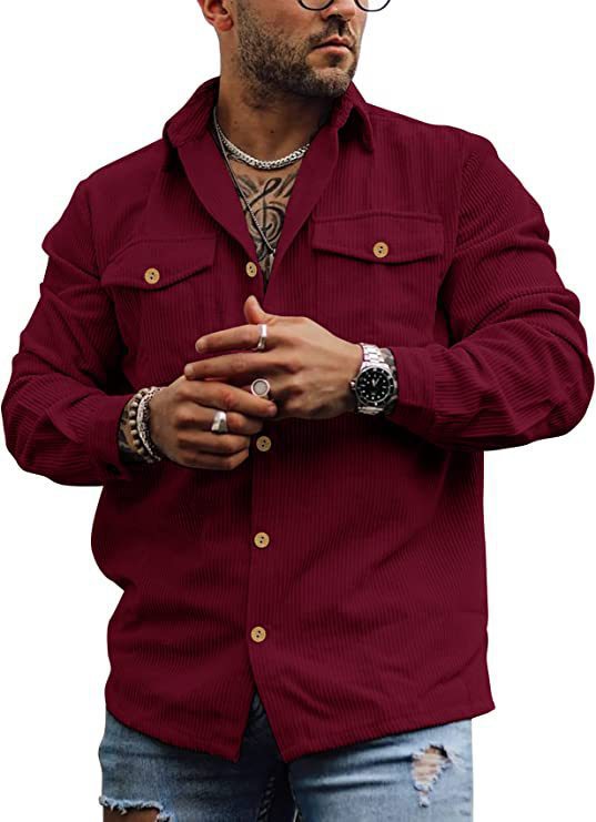 Herren cordjacke im lässigen Schnitt Aliams