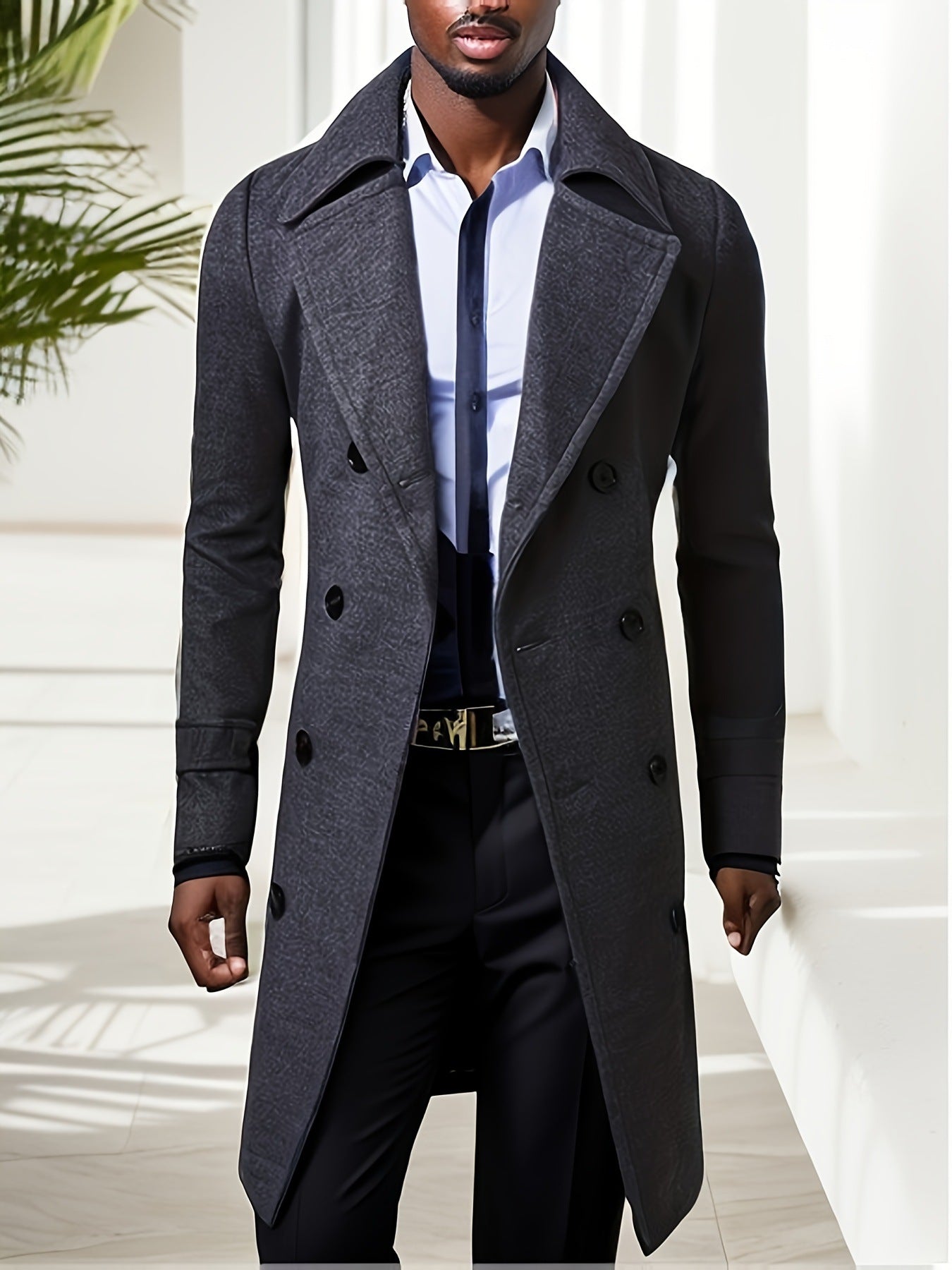 Herren doppelter Wollmantel Aliams