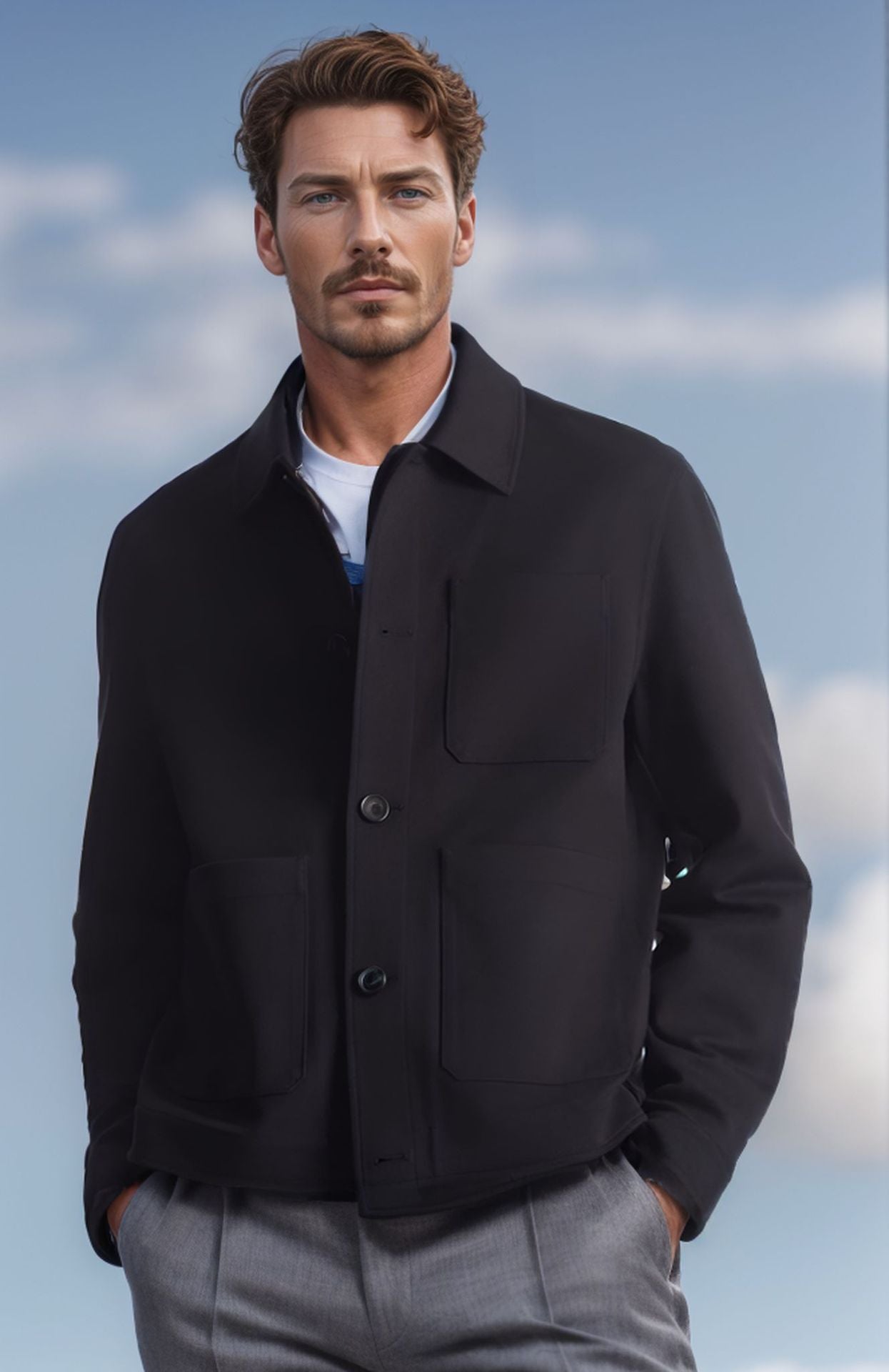 Herren modischer Utility-Casual-Jacke Aliams