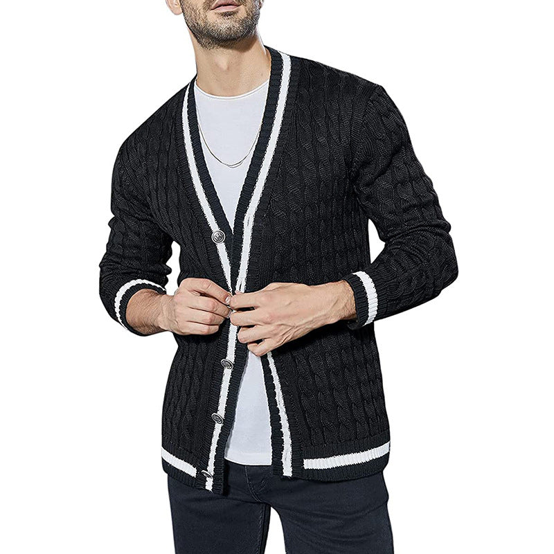 Slim Fit Stand Cardigan Pullover für Männer