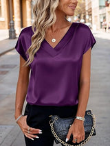 Damen Satinbluse Drune in Lila