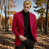 Herren Eleganter Blazer mit stilvollem Schnitt und hochwertigem Material Drune in Rot