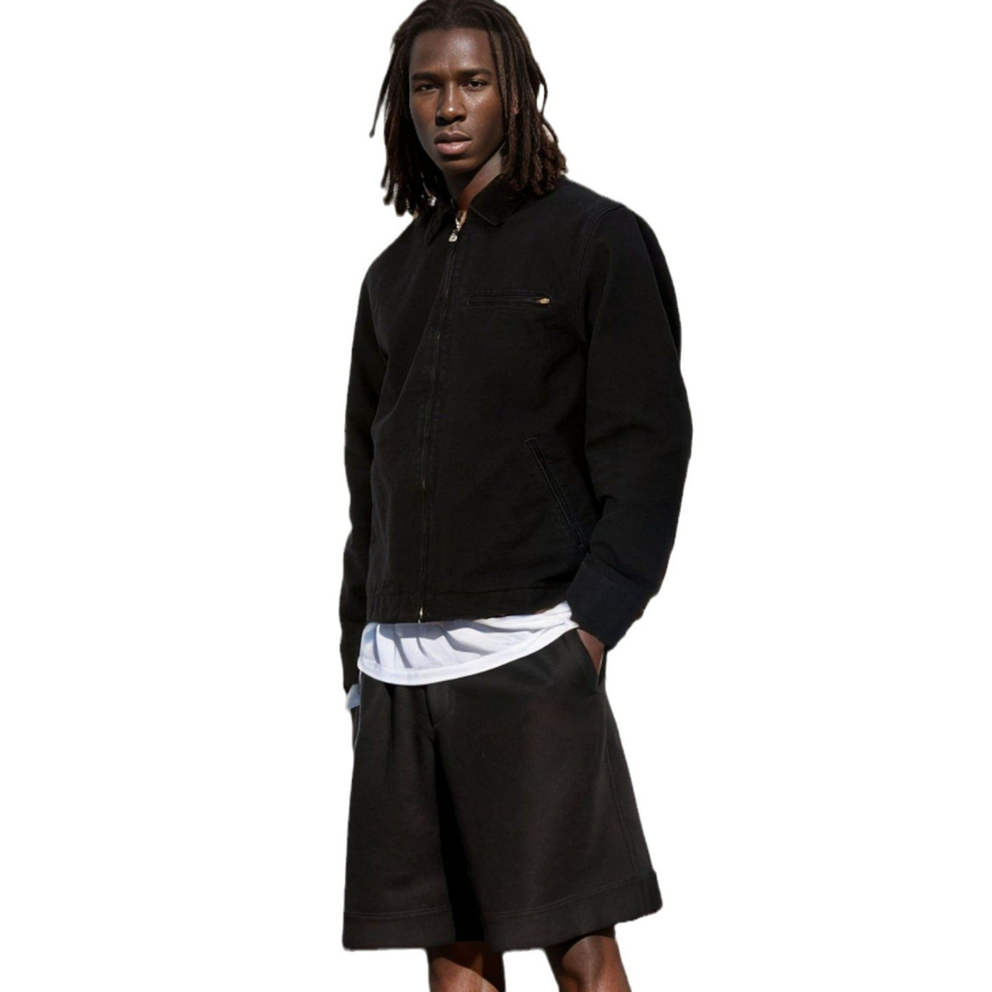 Herren lässige Übergangsjacke mit hohem Kragen Aliams