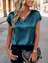 Damen Satinbluse Drune in Grün