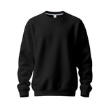 Herren nan Oversize-Rundhals-Sweatshirt aus weichem Baumwollfleece mit gerippten Bündchen Drune in Schwarz